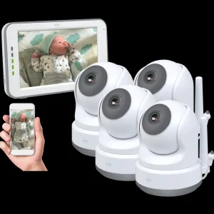Babyfoon met extra camera's | Babyfoon met monitor*ELRO Baby Monitor Royale Hd Babyfoon Met 12,7 Cm Touchscreen En App - Met Drie Extra Babyfoons (Bc3000-4)