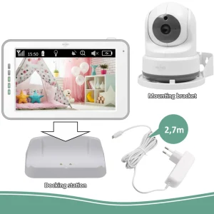 Babyfoon met extra camera's | Babyfoon met monitor*ELRO Baby Monitor Royale Hd Babyfoon Met 12,7 Cm Touchscreen En App - Met Drie Extra Babyfoons (Bc3000-4)