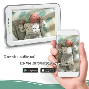 Babyfoon met monitor*ELRO Baby Monitor Royale Hd Babyfoon Met 12,7 Cm Touchscreen En App - Met Twee Extra Babyfoons (Bc3000-3)