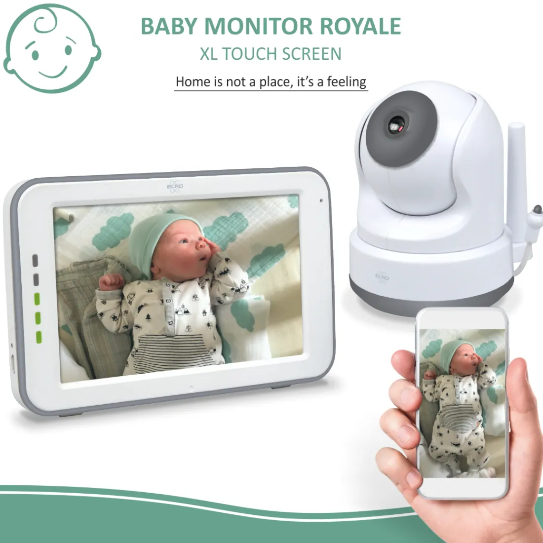 baby_monitor_royale_hd_ba_4-2.webp Babyfoon met extra camera's*ELRO Baby Monitor Royale Hd Babyfoon Met 12,7 Cm Touchscreen En App - Met Twee Extra Babyfoons (Bc3000-3)
