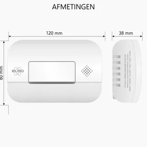 Koolmonoxidemelders | Rookmelders*ELRO Brandpreventieset - 2X Rookmelder Met 5 Jaar Batterij En Magneetmontage - Co Melder Met 10 Jaar Sensor - Blusdeken Hardcover 1,2M X 1,2M (Ff0404)