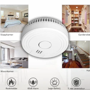 Koolmonoxidemelders | Rookmelders*ELRO Brandpreventieset - 2X Rookmelder Met 5 Jaar Batterij En Magneetmontage - Co Melder Met 10 Jaar Sensor - Blusdeken Hardcover 1,2M X 1,2M (Ff0404)