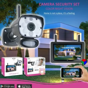 Draadloze camera's*ELRO Color Night Vision Beveiligingscamera Set Met 9