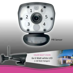 Draadloze camera's*ELRO Color Night Vision Beveiligingscamera Set Met 9