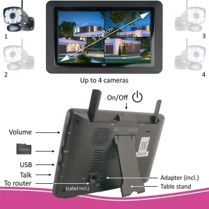 Draadloze camera's*ELRO Color Night Vision Beveiligingscamera Set Met 9