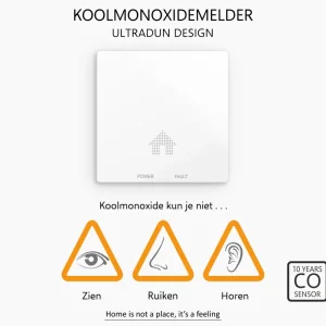 Koolmonoxidemelders | Rookmelders*ELRO Design Brandpreventieset - 2X Ultra Dunne Rookmelder & Ultra Dunne Koolmonoxidemelder Met 10 Jaar Batterij - Voldoet Aan Europese Norm En14604 En En50291 (Ff4610)