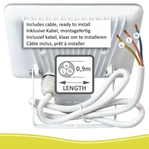 Floodlight | Buitenlamp led*ELRO Design Led Buitenlamp Met Bewegingsmelder 20W - Zwart (Lf5020P)