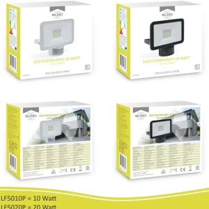 Floodlight | Buitenlamp led*ELRO Design Led Buitenlamp Met Bewegingsmelder 20W - Wit (Lf5020P)