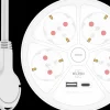Elektra*ELRO Design Stekkerdoos 6-Voudig Met 1,5M Snoer En Schakelaar – 4X Stopcontact + Usb + Usb-C – Kinderbeveiliging – Randaarde Stekker – Max. 3680W – Tuv Getest (Es604)