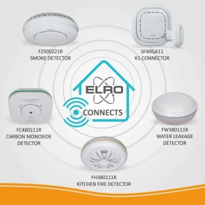 Slimme melders | Koppelbare rookmelders*ELRO Draadloos Koppelbare Hittemelder (Fh3801R)