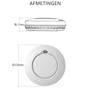 Slimme melders | Koppelbare rookmelders*ELRO Draadloos Koppelbare Rookmelders - Met Hittesensor - Voldoet Aan Europese Norm En14604 - 2 Pack (Fz5002R)