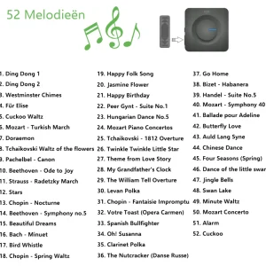 Deurbel*ELRO Draadloze Deurbel Set – Plug-In Ontvanger + Batterij Ontvanger (Db3000Pb-P1C2B)