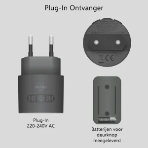 Deurbel*ELRO Draadloze Deurbel Set – 2X Plug-In Ontvanger (Db2000Pl-P1C2B)
