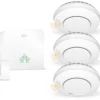 Koppelbare rookmelders | Rookmelders*ELRO Connects Rookmelder Kit - Complete Set Met K2 Connector En 3X Draadloos Koppelbare Rookmelder (Sf500S)