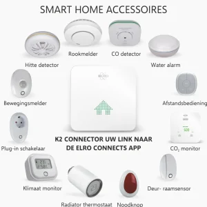 Koppelbare rookmelders | Rookmelders*ELRO Connects Rookmelder Kit - Complete Set Met K2 Connector En 3X Draadloos Koppelbare Rookmelder (Sf500S)