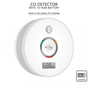 Koolmonoxidemelders*ELRO Pro Design Koolmonoxidemelder Met 10 Jaar Batterij - Automatische Zelftest - Voldoet Aan Europese Norm En50291 (Pk4910)