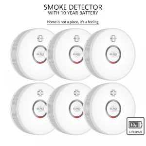Rookmelders*ELRO Pro Design Rookmelder Met Automatische Zelftest En 10 Jaar Batterij - 6 Stuks (Ps4910)