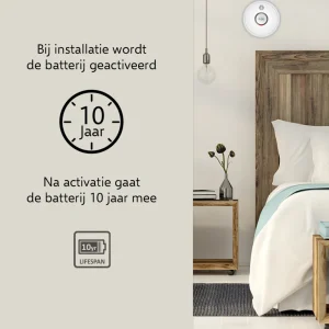 Rookmelders*ELRO Pro Design Rookmelder Met Automatische Zelftest En 10 Jaar Batterij (Ps4910)