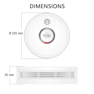 Rookmelders*ELRO Pro Design Rookmelder Met Automatische Zelftest En 10 Jaar Batterij - 6 Stuks (Ps4910)