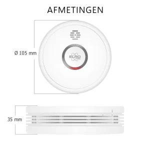 Rookmelders*ELRO Pro Design Rookmelder Met Automatische Zelftest En 10 Jaar Batterij - 6 Stuks (Ps4910)