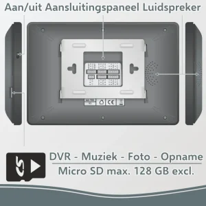 Video deur intercom | Deurintercom met camera*ELRO Pro Pv40 Full Hd Video Deur Intercom Systeem Met Extra Monitor (Pv40)
