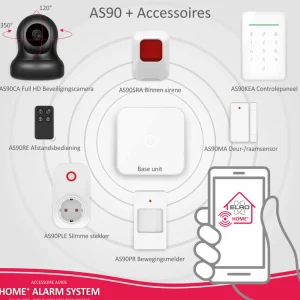 Accessoires alarmsystemen | Alarmsysteem Home+*ELRO Full Hd Pan/Tilt Beveiligingscamera Voor As90S Home+ Alarmsysteem (As90Ca)