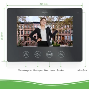 Video deur intercom | Deurintercom met camera*ELRO Ip Wifi Deurintercom Met 2 Monitoren (Dv50)