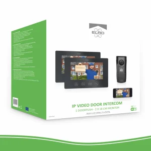 Video deur intercom | Deurintercom met camera*ELRO Ip Wifi Deurintercom Met 2 Monitoren (Dv50)
