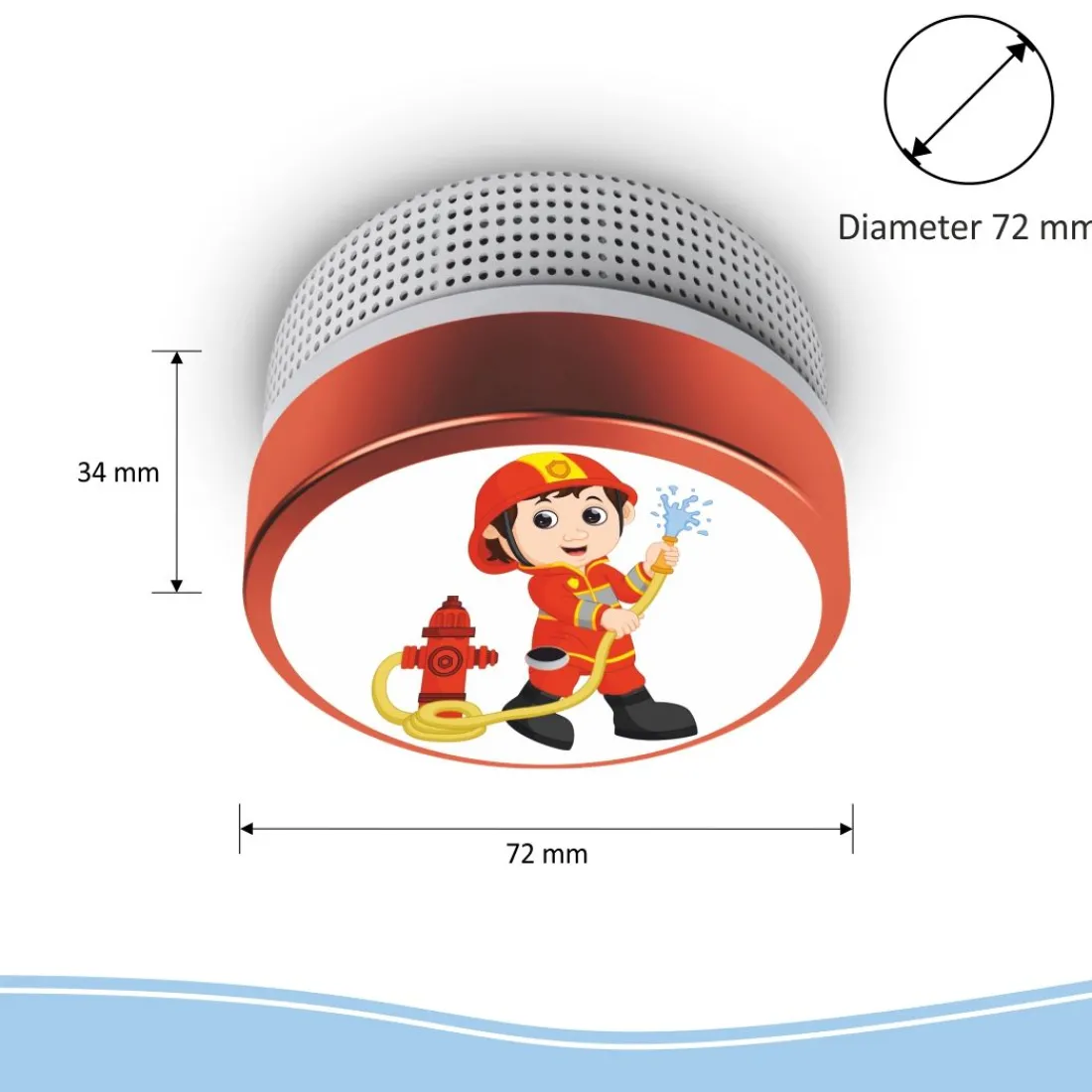 kids_rookmelder_brandweer_3.webp Rookmelders*ELRO Kids Rookmelder Brandweerman Met 10 Jaar Batterij (Fs8110)