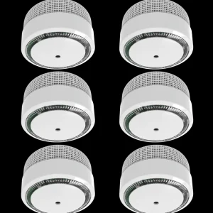 Rookmelders*ELRO Rookmelder Compact Design 10 Jaar Batterij - Voldoet Aan En 14604 - 6 Stuks (Fs8010)