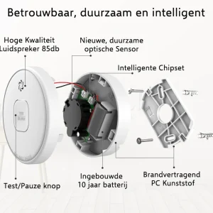 Rookmelders*ELRO Rookmelder Met 10 Jaar Batterij - 6 Stuks (Fs2010)