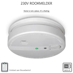 Koppelbare rookmelders | Rookmelders*ELRO Rookmelder 230V Koppelbaar - 10 Jaar Back-Up Batterij (Fs1110P)