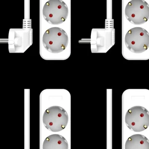 Elektra*ELRO Stekkerdoos 3-Voudig Met 1,5M Snoer – Kinderbeveiliging – Randaarde Stekker – Max. 3680W – Tuv Getest | 4-Pack (Es103)