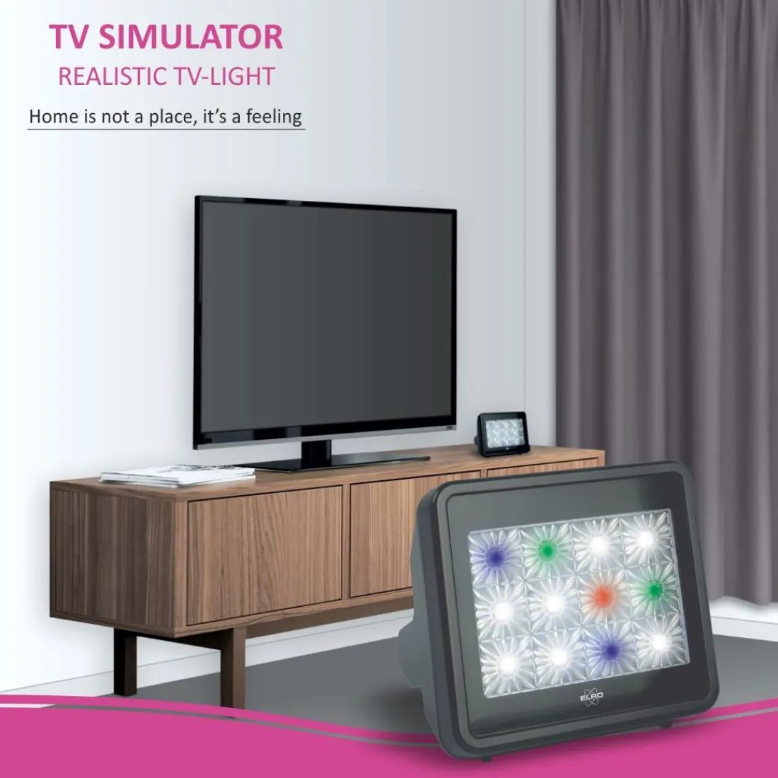 tv_simulator_anti_inbraak_1.webp Dummy alarm*ELRO Tv Simulator Anti Inbraak En Diefstal Met Led Verlichting (Adtv4)