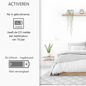 Koolmonoxidemelders*ELRO Ultra Dunne Koolmonoxidemelder Met 10 Jaar Batterij (Fc4610)