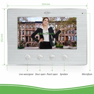 Video deur intercom*ELRO Wifi Ip Video Deur Intercom – 4 Appartementen (Dv477Ip4)
