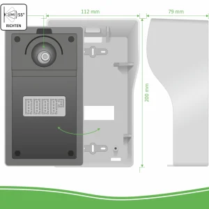 Video deur intercom*ELRO Wifi Ip Video Deur Intercom – 4 Appartementen (Dv477Ip4)